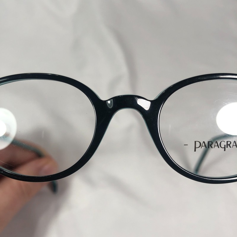 New Paragraphe Black Blue/Teal Clear Oval Petite Frame Eyeglasses 9901 44/18 108 gallery