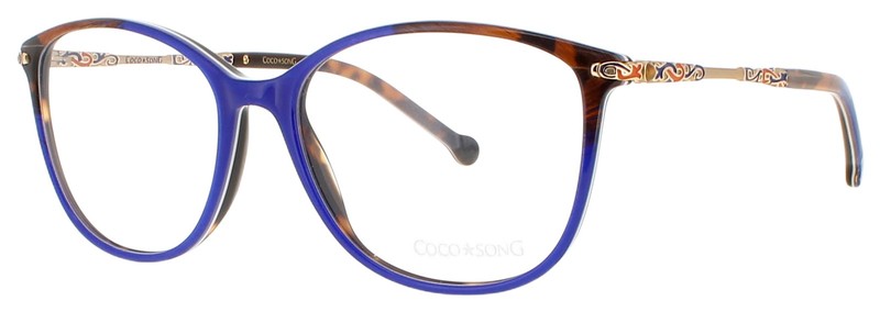 COCO SONG CS MONA ROCK CV258.02 09 C02 Eyeglasses BLUE BROWN Frame 53 mm