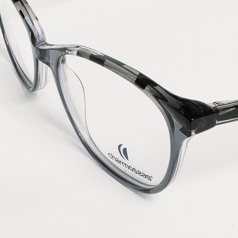 Charmossas Amber Women's Glasses in Gray Tortoise / Crystal | Size: 51mm gallery