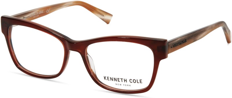 Kenneth Cole New York KC0297 049 Matte Brown Plastic Eyeglasses Frame 52-16-140