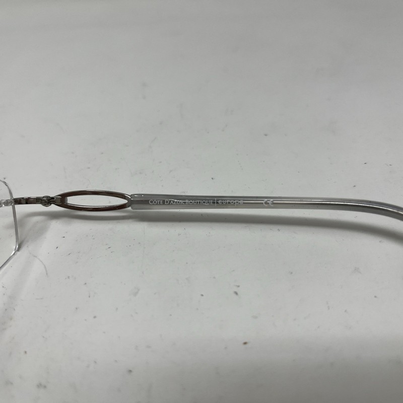 COTE D AZUR EYEWEAR B162 54-17-135 SILVER RIMLESS EYEGLASSES GW37 gallery