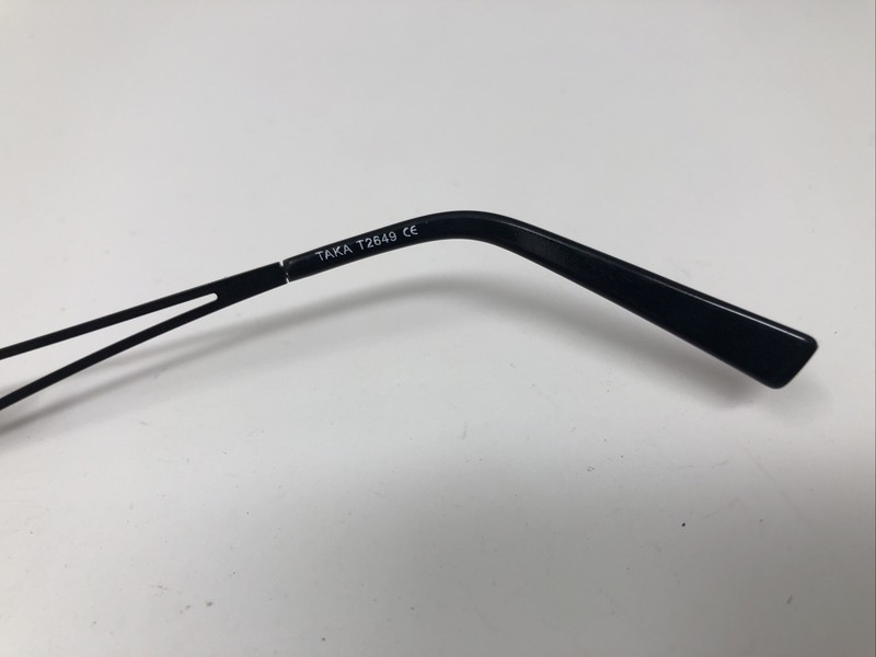TAKA EYEGLASSES FRAME T2649 50/17/135 BURGUNDY BLACK HALF RIMLESS HALF RIM OP48 gallery