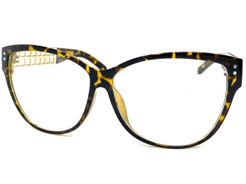 Oversize Classic Vintage Retro Cat Eye Clear Lens EYE GLASSES Big Tortoise Frame gallery