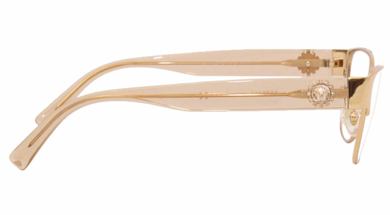 New VERSACE Eyeglasses MOD 1267-B 1412 53-15 140 Rose Gold Cat Eye Frame Crystal gallery