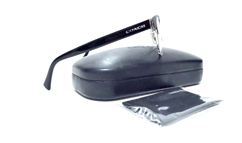 COACH HC 5074T 9239 SATIN BLACK / SILVER RX EYEGLASSES 52-17-135 HC5074 W/CASE gallery