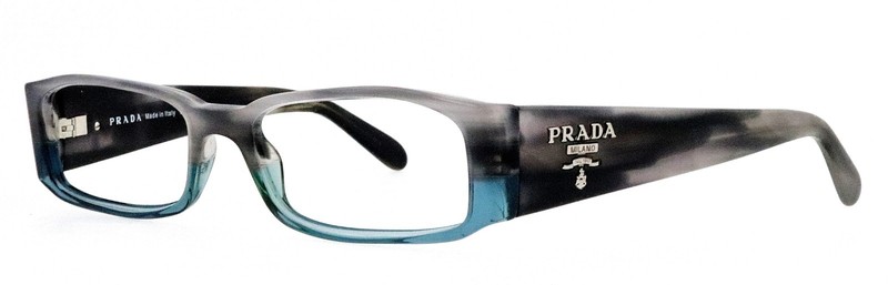 New PRADA VPR22M RYO-1O1 51mm Top Gray Blue Eyeglasses Frames Only Italy Unisex