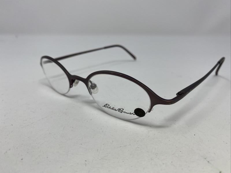 Eddie Bauer Emory HKL 45-19-140 Light Brown Half Rim Metal Eyeglasses Frame J845 gallery
