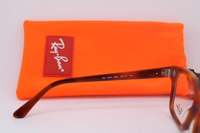 NEW RAY-BAN RB 5383 5944 ORANGE HAVANA AUTHENTIC EYEGLASSES 52-19 gallery