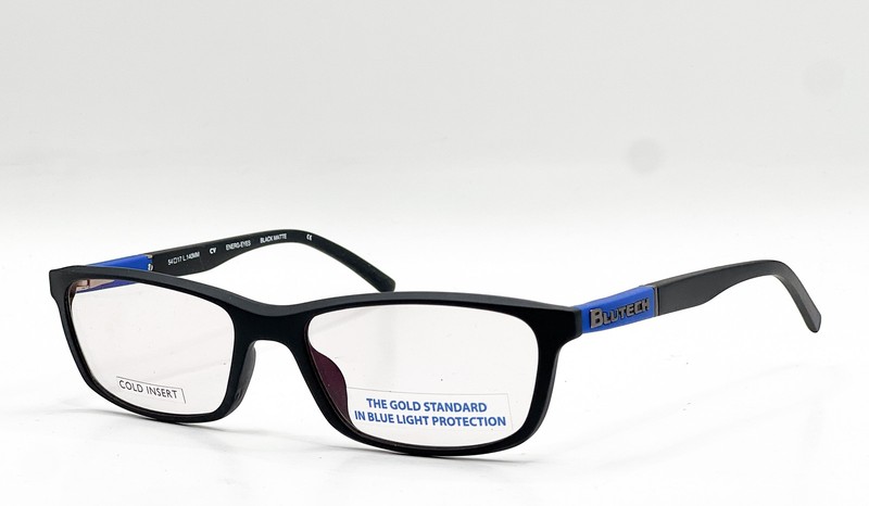 NEW BLUTECH ENERG-EYES BLACK MATTE AUTHENTIC EYEGLASSES 54-17