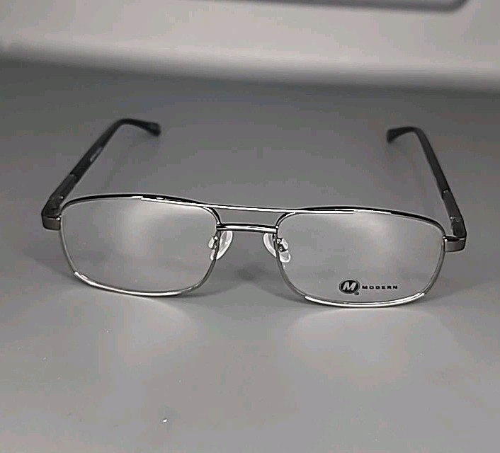 Modern MISSION Gunmetal Full Rim Double Bridge Metal Eyeglass Frame 54/18/140 gallery