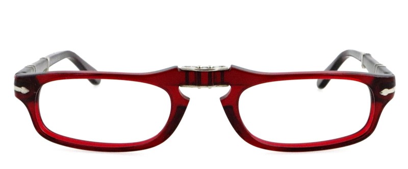 PERSOL PO 2886-V 126 51mm Red Translucent FOLDING Eyeglasses Frames Only Italy gallery