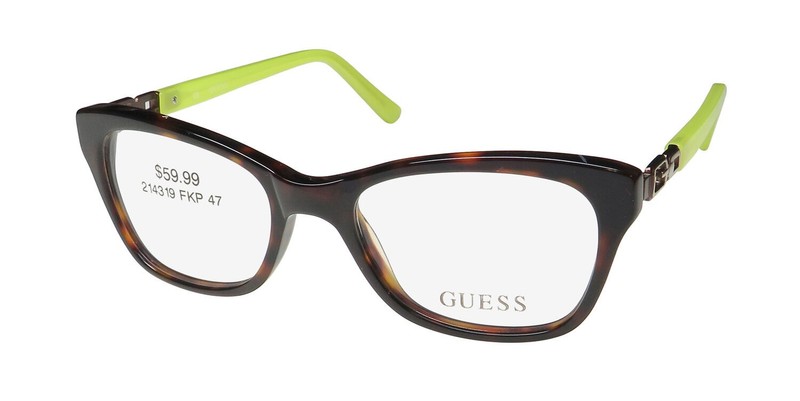 NEW GUESS 9132-3 EYEWEAR WOMENS PLASTIC FULL-RIM SQUARE 47-16-135 056 BROWN