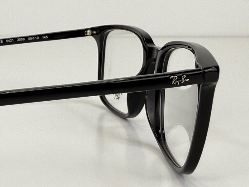Ray-Ban RB5421 Optics in Polished Black, 55-19 145, RX5421 2000 gallery