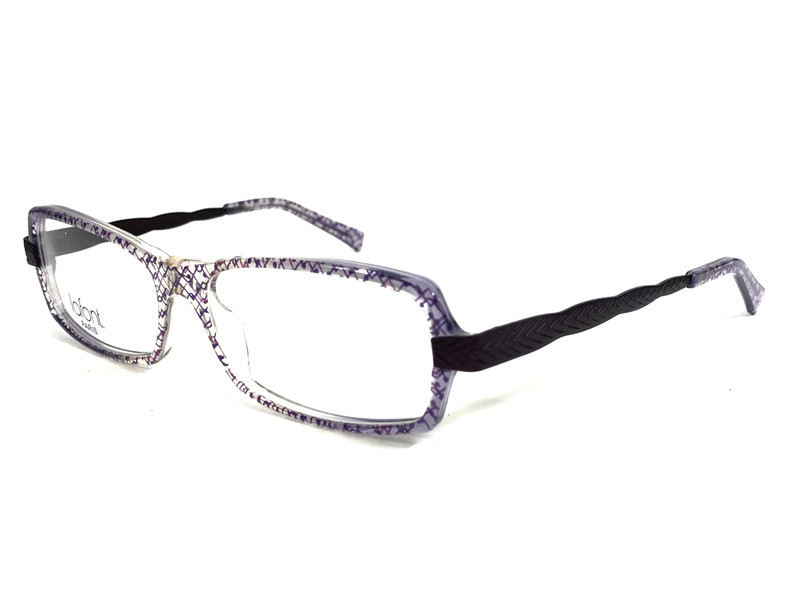 Jean Lafont Eyeglasses Frames GRAZIELLA 709 Purple Clear Lattice 56-14-140 gallery