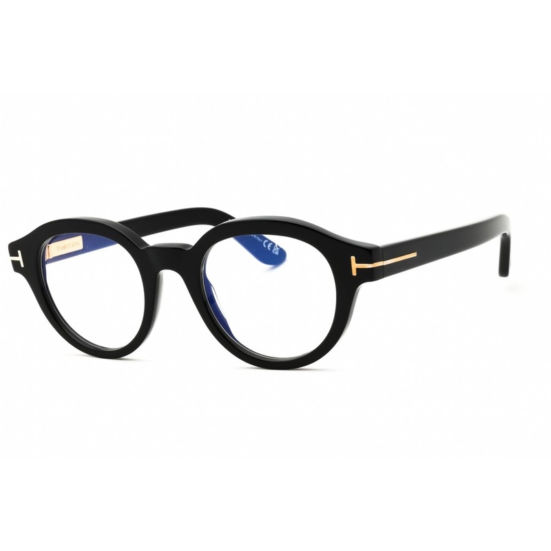 Tom Ford Unisex Eyeglasses Round Shape Acetate Full Rim Frame FT6037-B 001