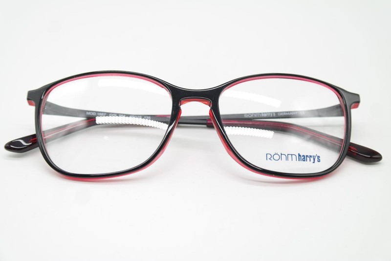 Glasses RÖHM Harrys 1667 Black Red Oval Eyeglass Frame New gallery