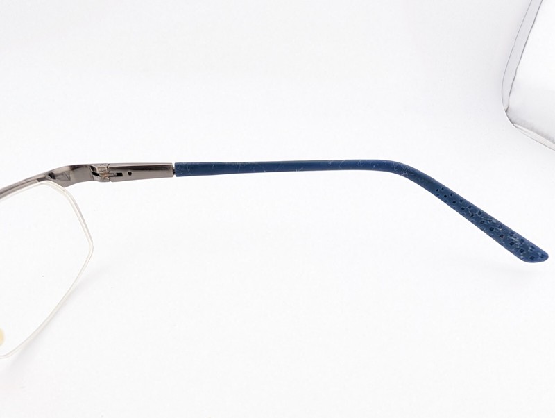 Nike Eyeglasses Frames Only, Gray Metal Frames and Blue Rubber gallery