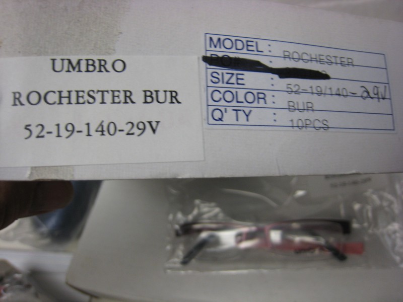 10 yes 10 UMBRO EYEGLASSES FRAME ROCHESTER BUR 52-19-140 DEMO gallery