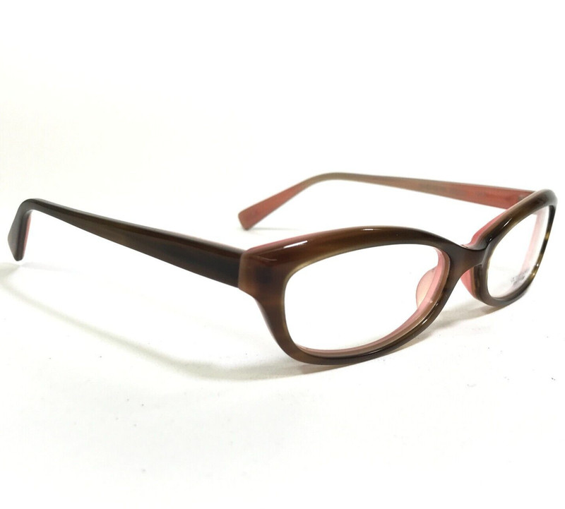 Oliver Peoples Eyeglasses Frames Marceau OTPI Brown Horn Pink Cat Eye 51-18-138 gallery