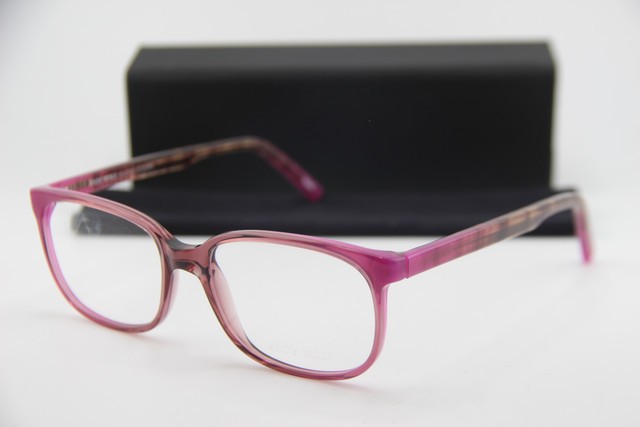 NEW ANDY WOLF 4523 COL. J CLEAR BROWN PINK HORN AUTHENTIC EYEGLASSES 52-15
