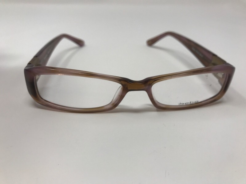 Bebe Eyeglass Frame Hippie Chic Womens Peony 52-16-135 Purple Brown DY21 gallery