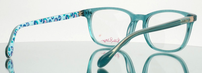 LILLY PULITZER Aubra Mini TE Teal Girls Kids Rectangle Eyeglasses 46-15-125 B:36 gallery
