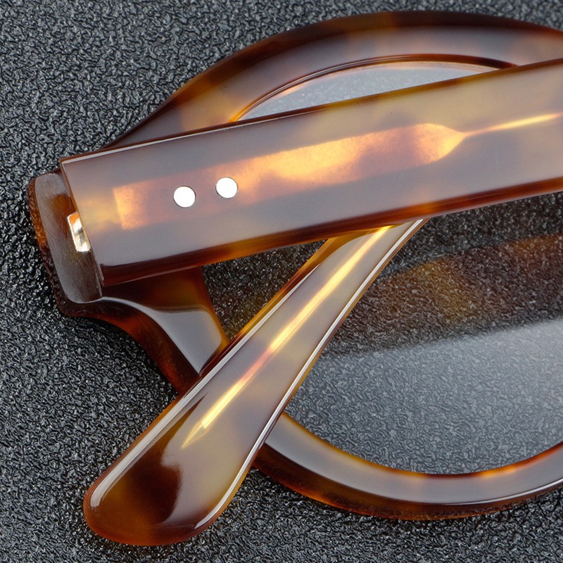 Retro Men Round Glasses Full Rim Leopard Women Eyeglass Frames 43 27-145mm gallery
