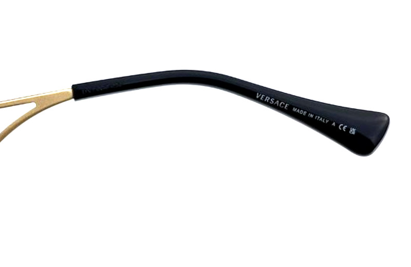 New VERSACE Aviator Eyeglasses MOD 1287 1002 57-13 145 Shiny Gold & Black Frames gallery