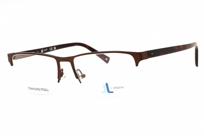 J. Landon JL50009 049 Matte Dark Brown 57mm Eyeglasses New Authentic