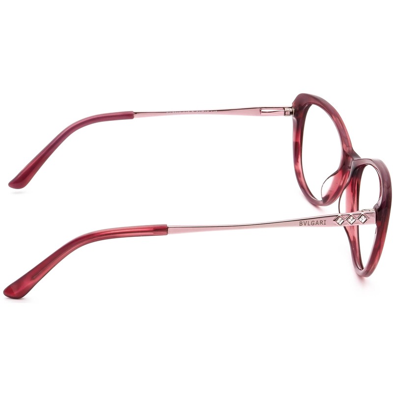 Bvlgari Eyeglasses 5218 015 B Merlot/Pink Cat Eye Frame Italy 54[]16 140 gallery