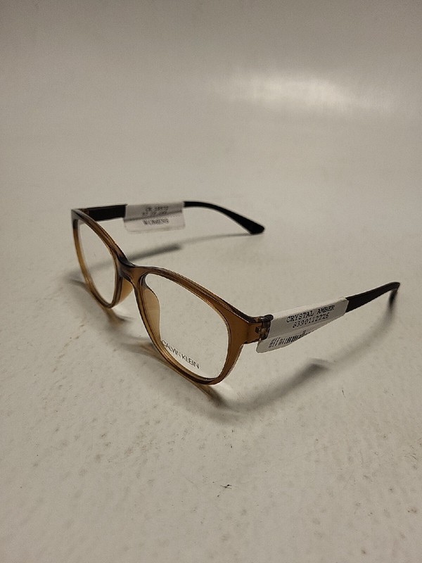 CALVIN KLEIN CK19572 281 Crystal Amber Womens Oval Eyeglasses 52-18-145 gallery