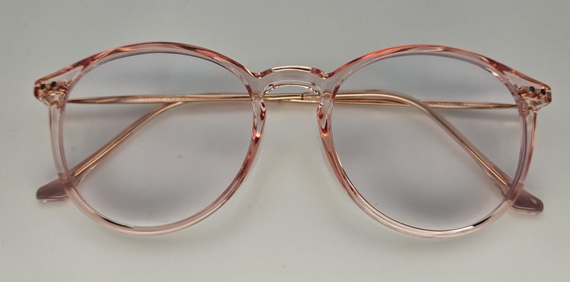 EyeBuyDirect Amity C2 Round Eyeglass Frames Blush Pink Rose Gold 51-19-145