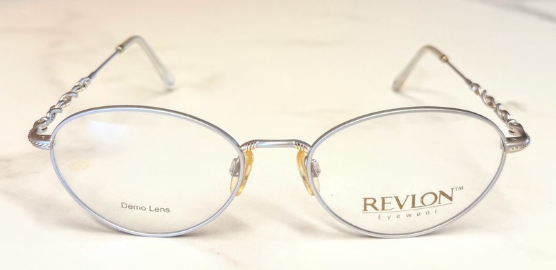 New Old Stock Vintage Revlon Eyeglasses Silver w/ Gold Accents Wired Temples gallery