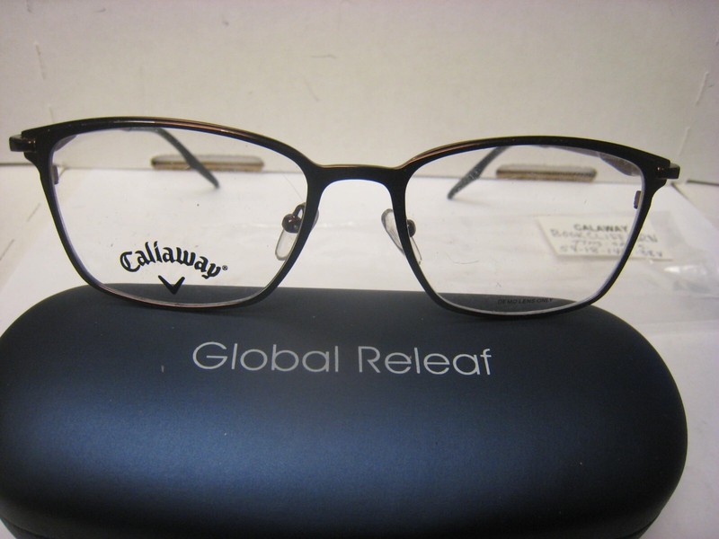 CALLAWAY BOOKCLIFF style in BROWN Eyeglasses 54-18-145-38v DEMO with case specs