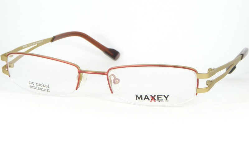 MAXEY by top look 9404 2 RED /SAND EYEGLASSES GLASSES METAL FRAME 52-19-135mm