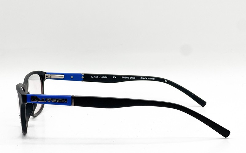 NEW BLUTECH ENERG-EYES BLACK MATTE AUTHENTIC EYEGLASSES 54-17 gallery