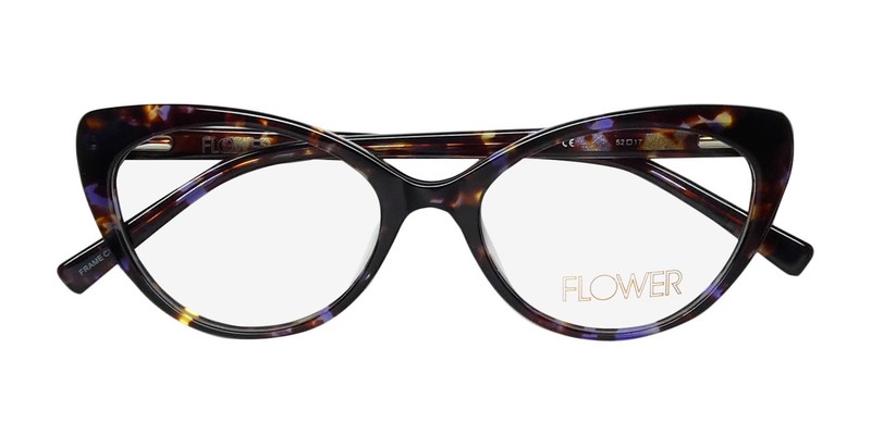 NEW FLOWER 6045 DAFFODIL EYEGLASS FRAME 518 FULL-RIM CAT EYE PLASTIC PURPLE gallery