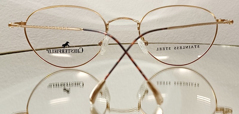 Vintage 90'S CHESTERFIELD 507 09DJ Eyeglasses TORTOISE New Metal 49-19-140 Italy gallery