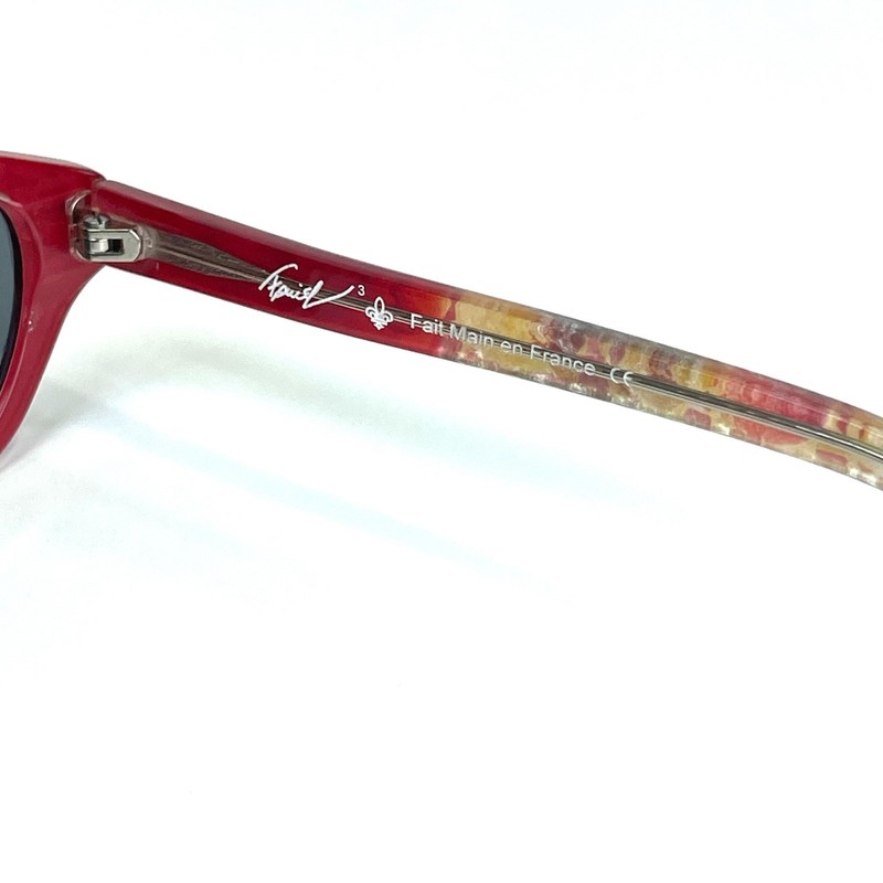 Anne et Valentin YEYE Harmonie 47-17-135 Eyeglass Frames Red Pink Gold France gallery