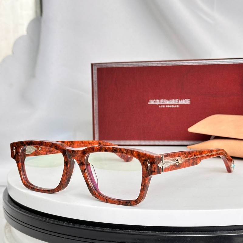 Unisex JMM Kirwin Eyeglasses Red Havana Frame Clear Lens UV Handmade Eyewear