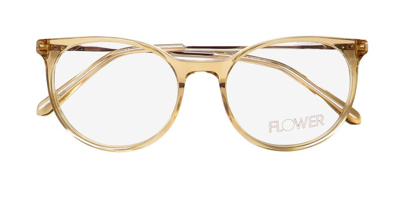 NEW FLOWER 6048 AZALEA EYEGLASSES 238 FULL-RIM PLASTIC 52-18-140 OVAL BEIGE gallery