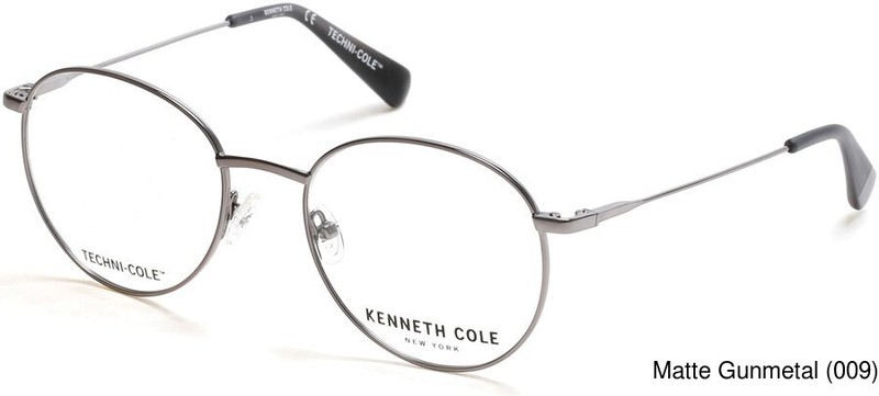 Kenneth Cole New York KC0332 009 Gunmetal Metal Round Eyeglasses Frame 51-18-145