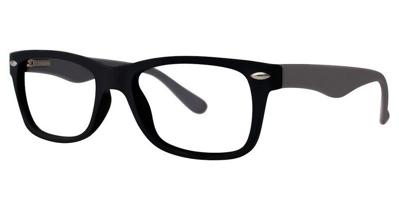 MODERN OPTICAL CRAZE UNISEX PLASTIC EYEGLASSES 50-18-140 BLK/GRAY W/ SOFT CASE