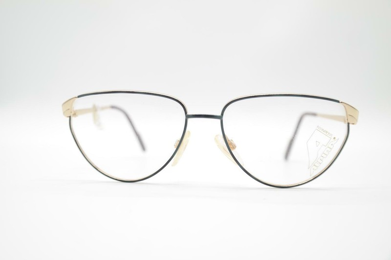 Vintage Alpina 2180 33 364 05 Green Gold Oval Glasses Frame NOS