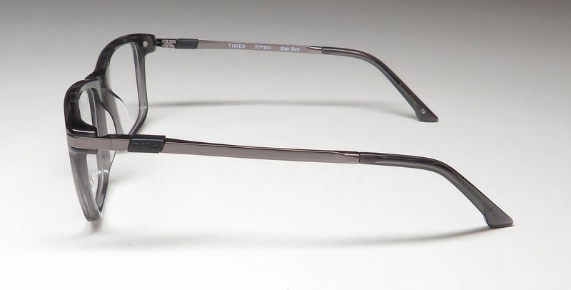 NEW TIMEX TMX CLEAN SHEET EYEGLASS FRAME FULL-RIM GRAY SQUARE MENS 51-19-135 gallery