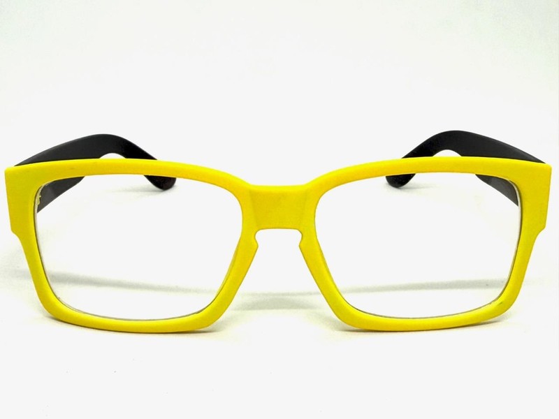 Classic Elegant Modern Contemporary Artsy Cleary Lens EYE GLASSES Yellow Frame gallery