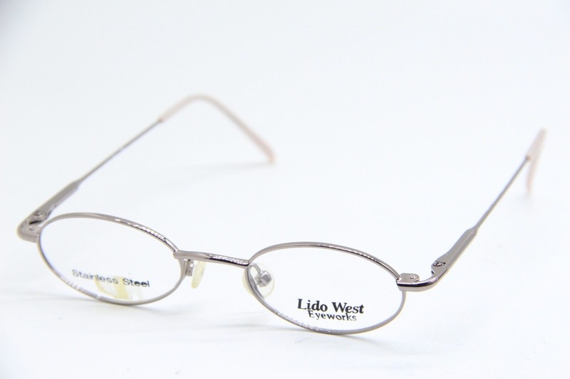 LIDO WEST EYEWORKS MINNO PINK GUNMETAL AUTHENTIC FRAMES EYEGLASSES 40-18