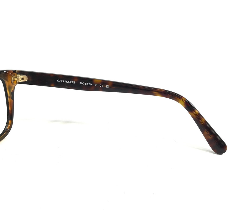 Coach Eyeglasses Frames HC6129 5446 Black/Tortoise Cat Eye Gold Logos 54-16-140 gallery