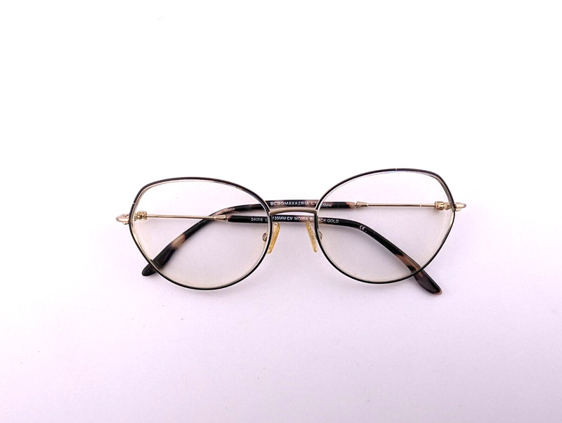 BCBGMaxazria Eyeglasses, Frames Only, Moira Black Gold, 54-16-135, Metal