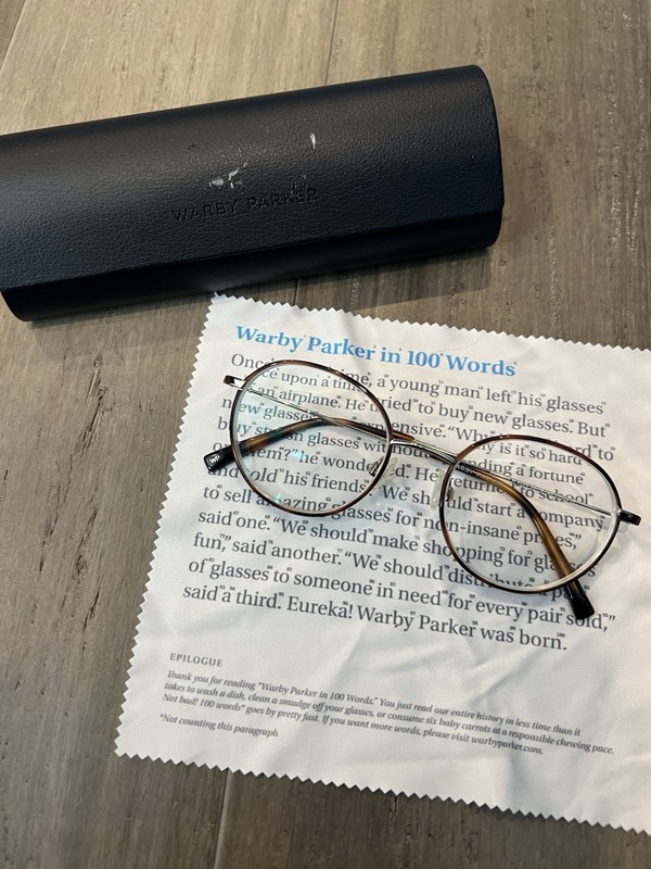 Warby Parker Duncan M 9225 50-18-140 Duncan Oak Barrel With Case Frames Only